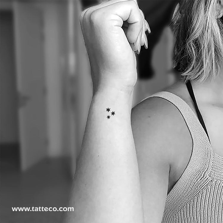 Three Stars Temporary Tattoo - Set of 3 – Tatteco